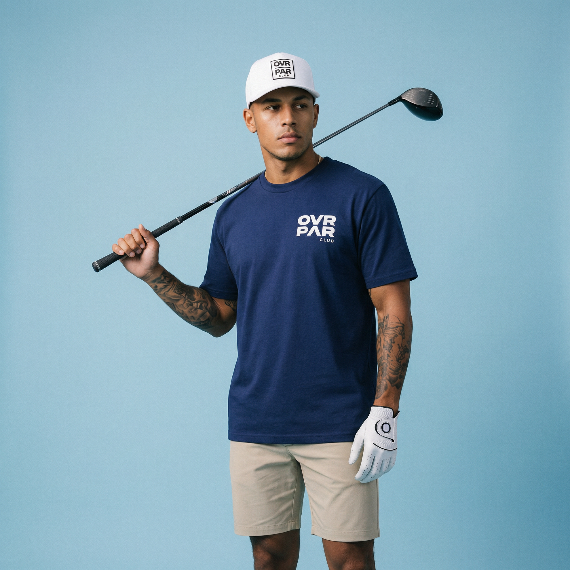 OVRPAR Signature Tee - Mens Navy