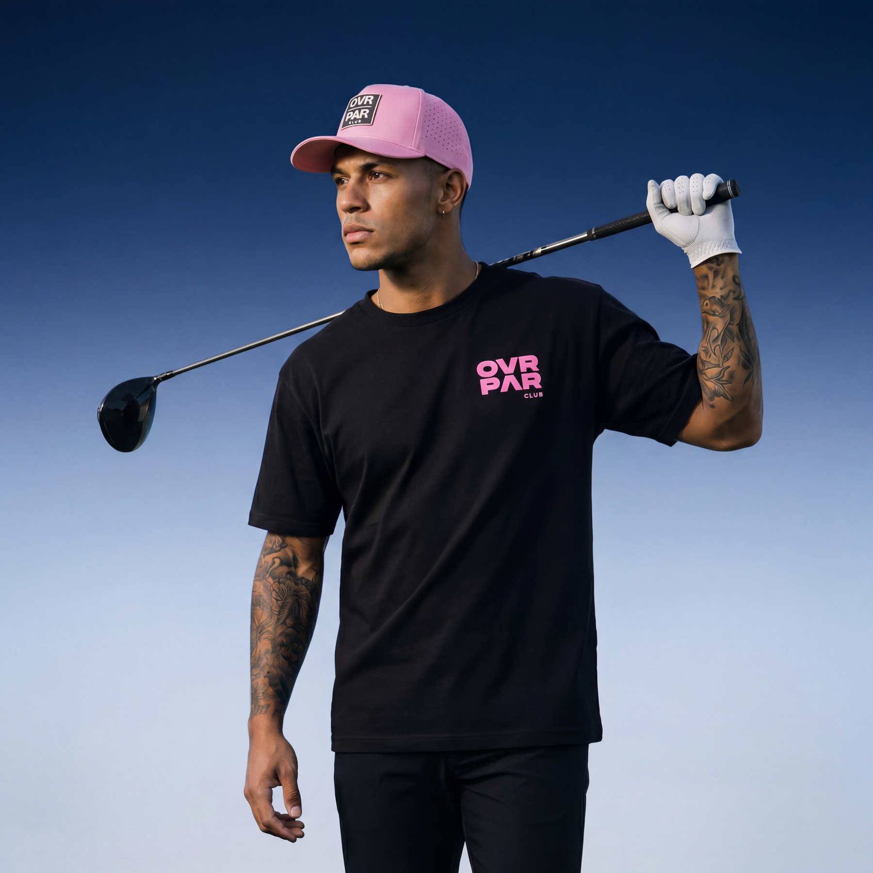 OVRPAR Signature Tee - Mens Black / Pink